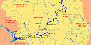 Карта реки «Кама»